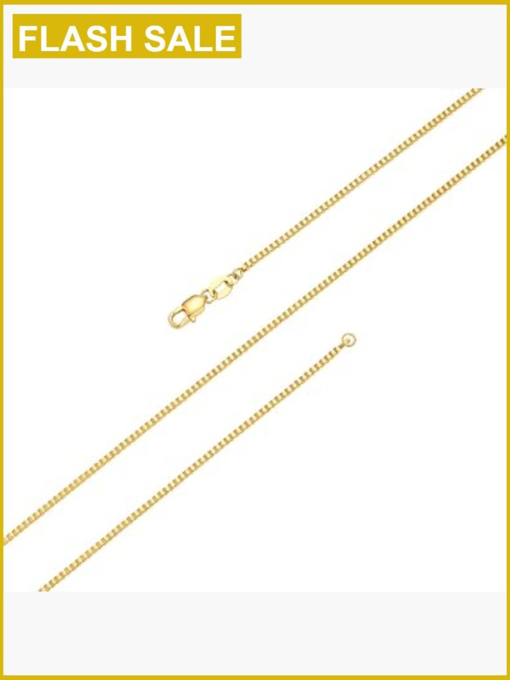 925 Sterling Silver Box Chain Necklace 1mm 1.5mm 14-30 Inch Lobster Clasp